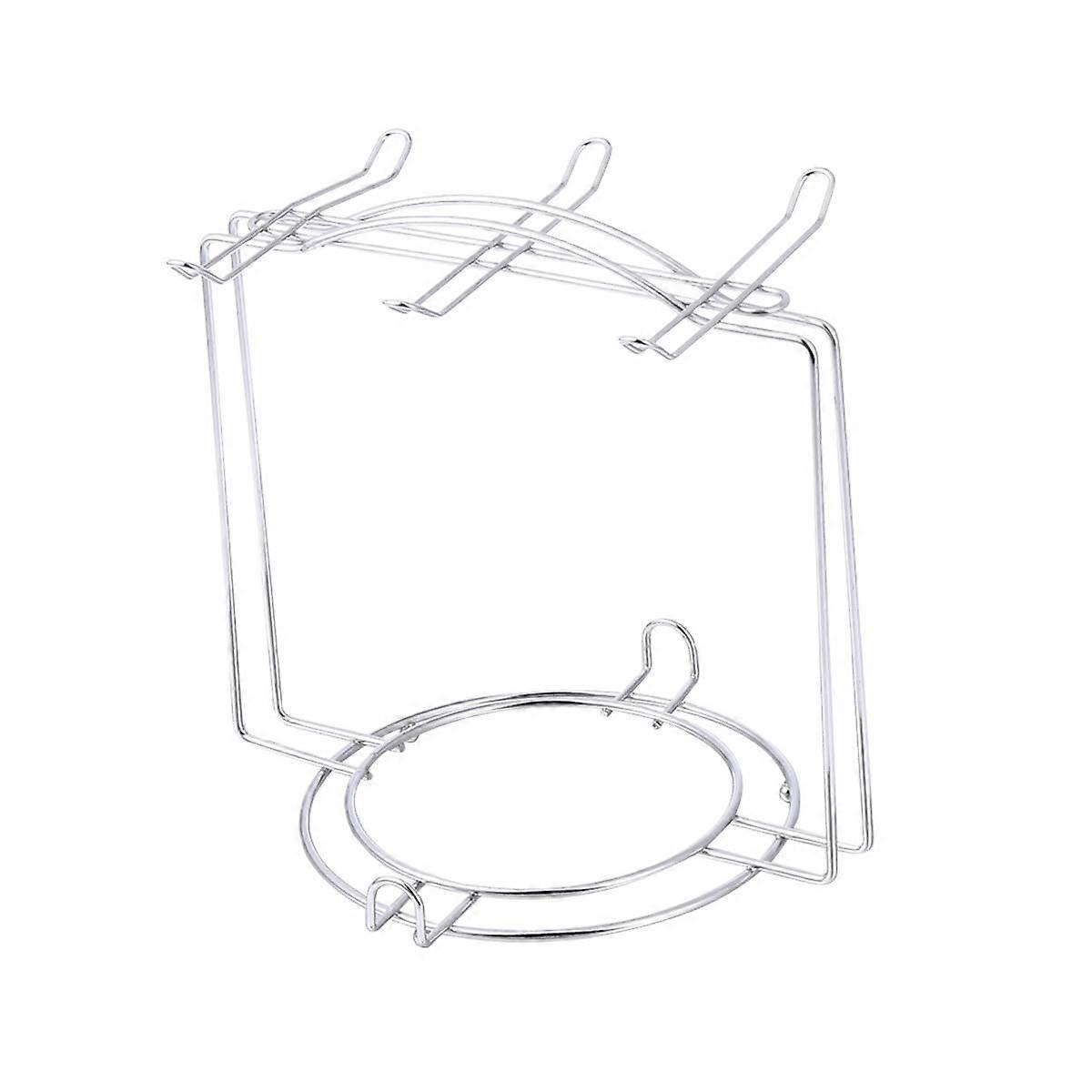 Counter Shelf Organizer Cup Holder for Kitchen Use 3Pcs Silver