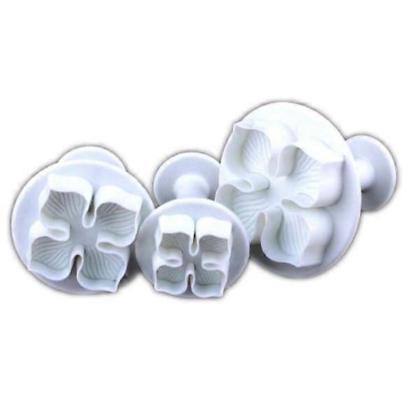 White Hydrangea Sugarcraft Plunger Cutter for Fondant 3Pcs Set