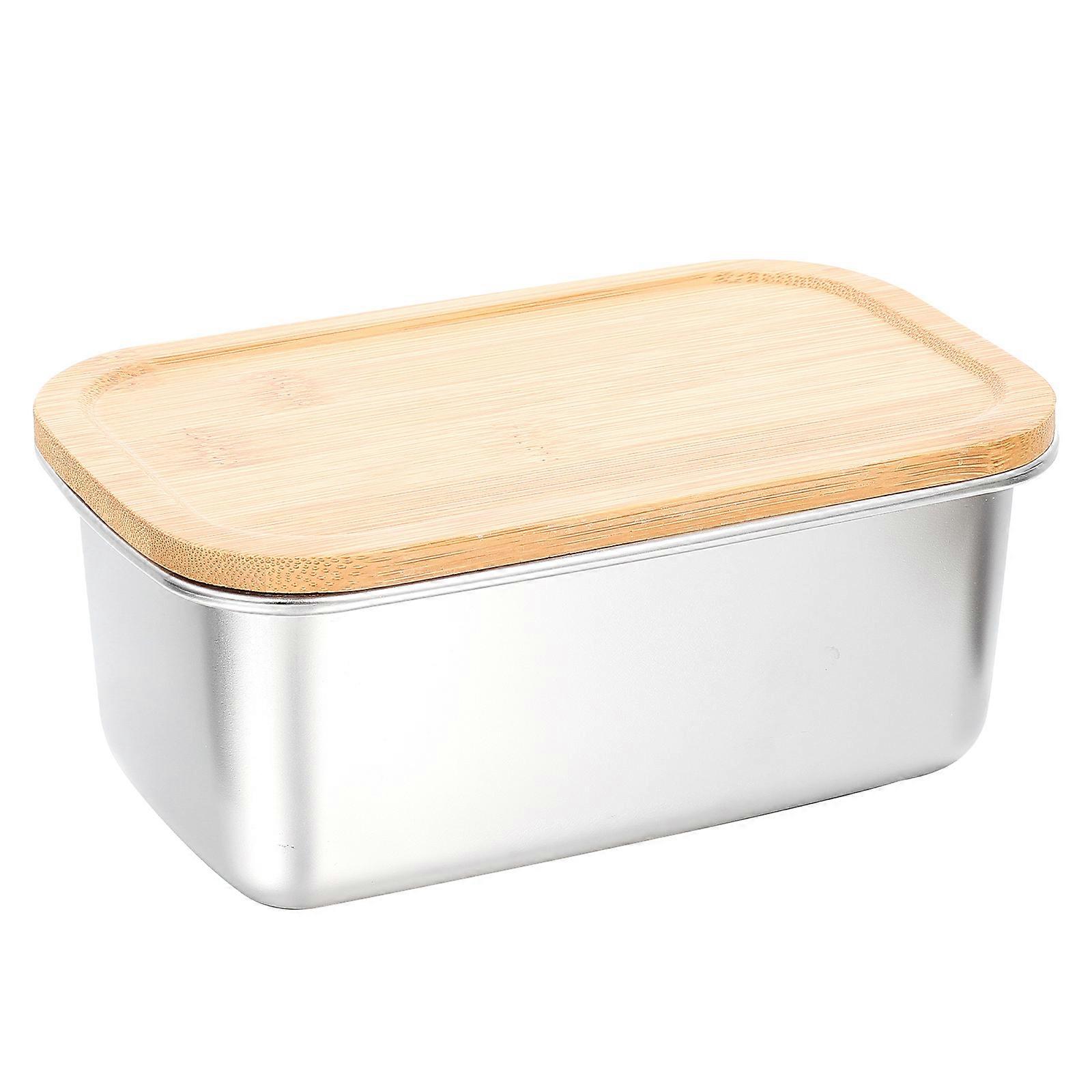 Multi-Function Food Box Silver Household Bento Case for Daily Use 2Pcs