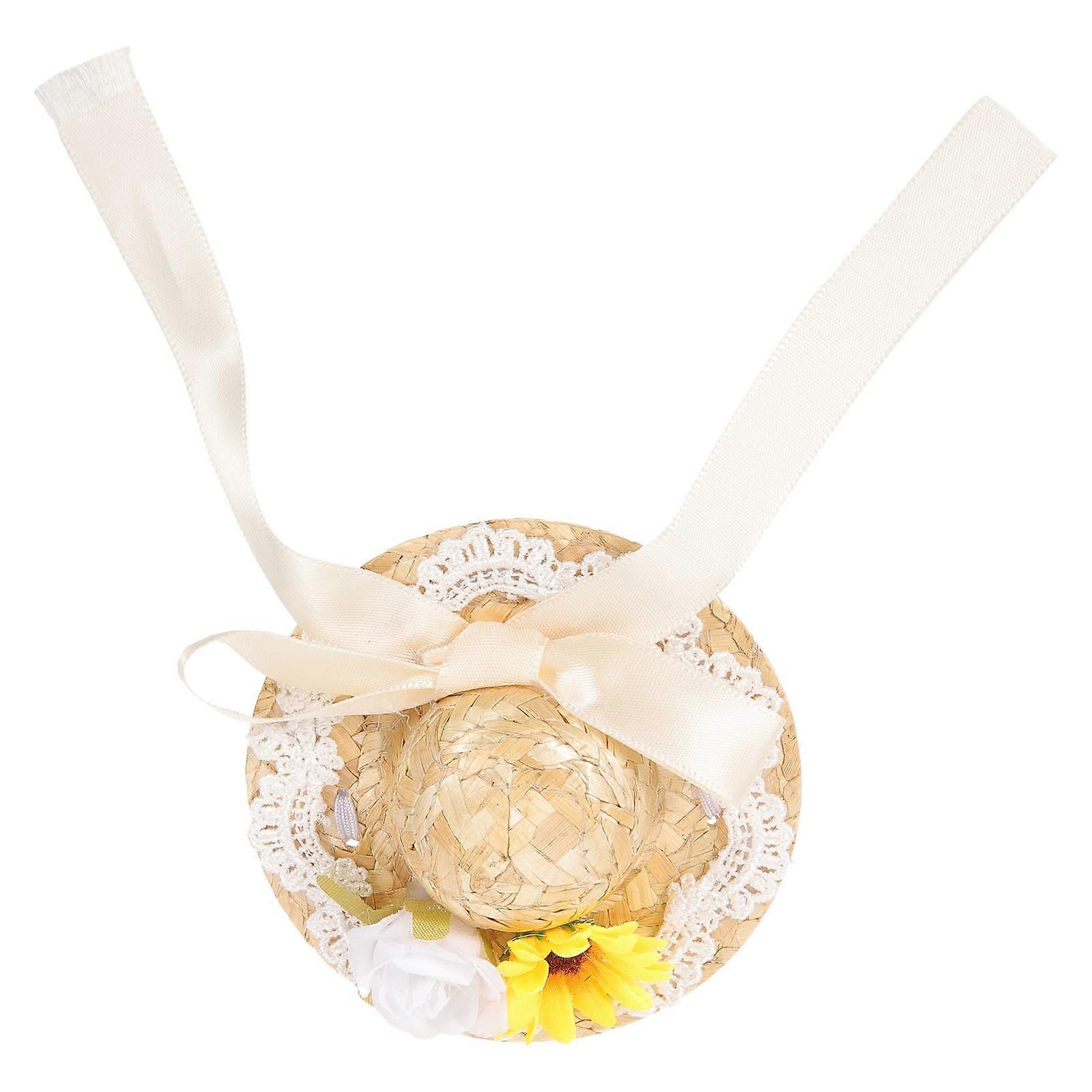 Costume Hat for Protection Use 5Pcs Woven Dog Hats with Bowknot