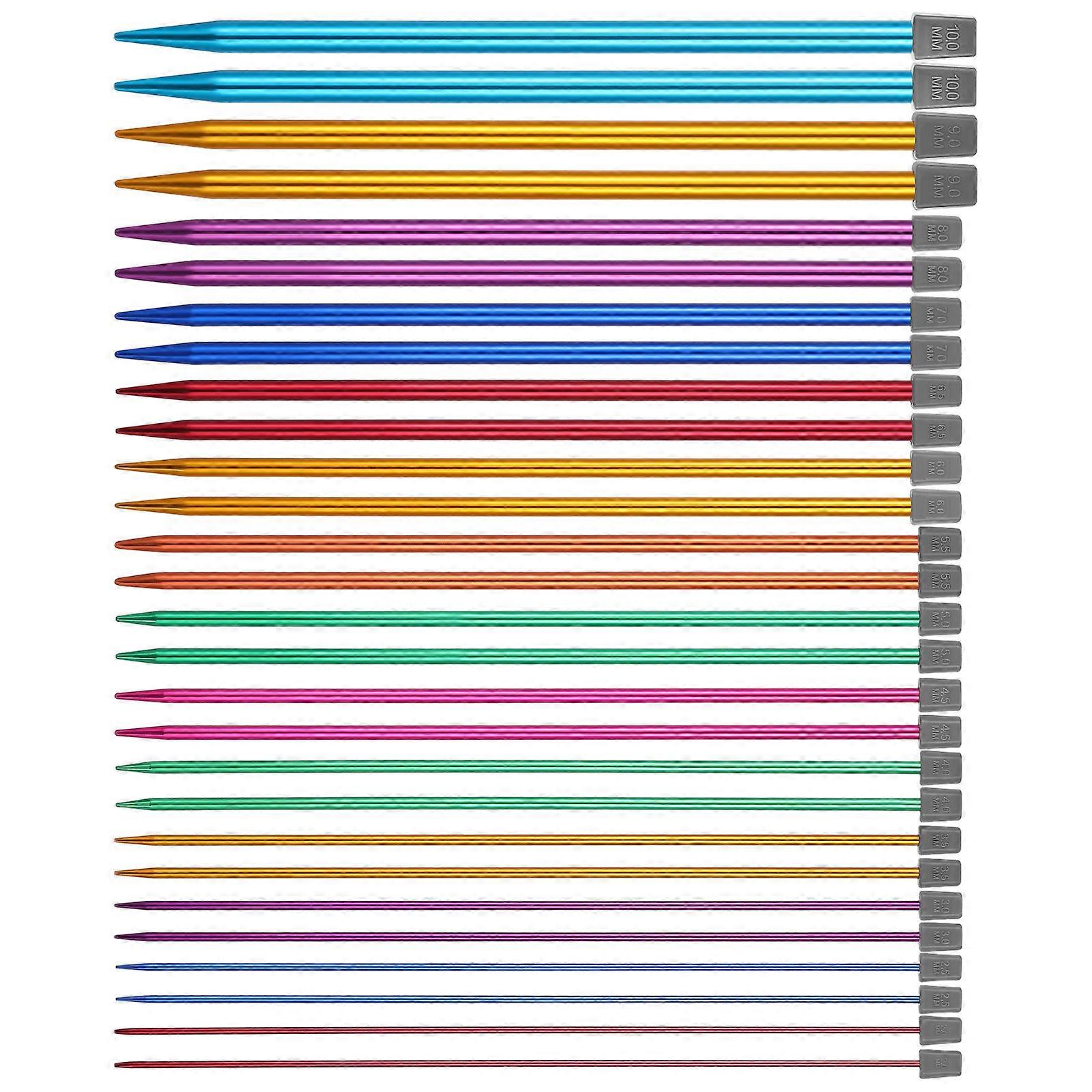 Aluminum Knitting Needles For Creating Intricate Patterns Perfect For Experienced Knitters 3 Sets