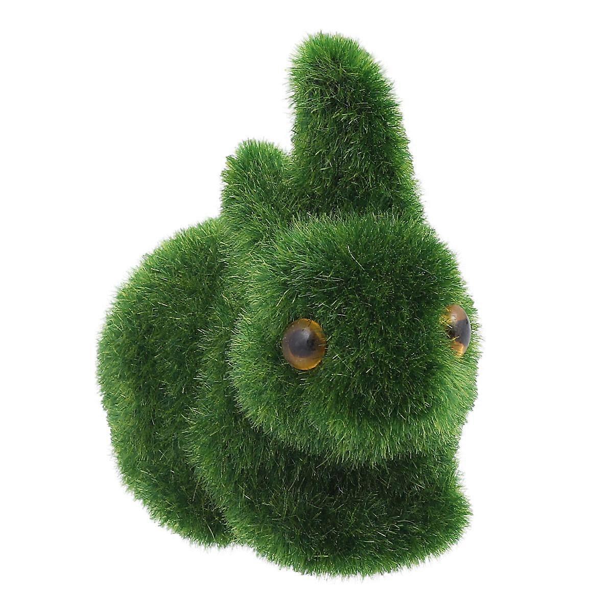 Moss Rabbit Decor Simulation Rabbit Imitation for Home Decoration 1Pcs