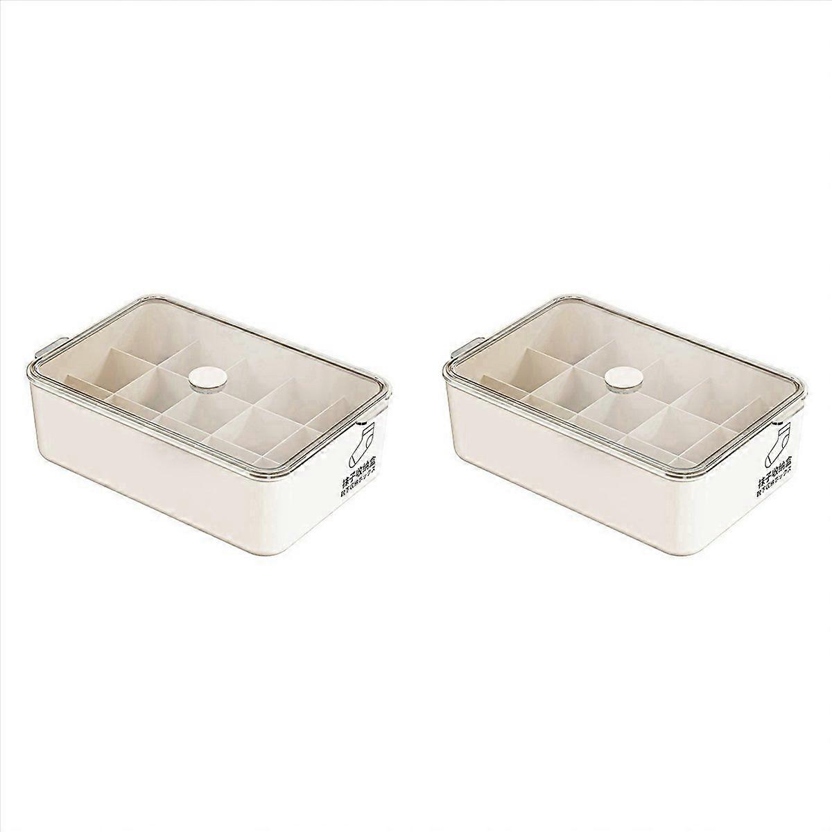 Large Capacity Dustproof Storage Box for Underwear and Socks Organizer Storage Box with A Lid