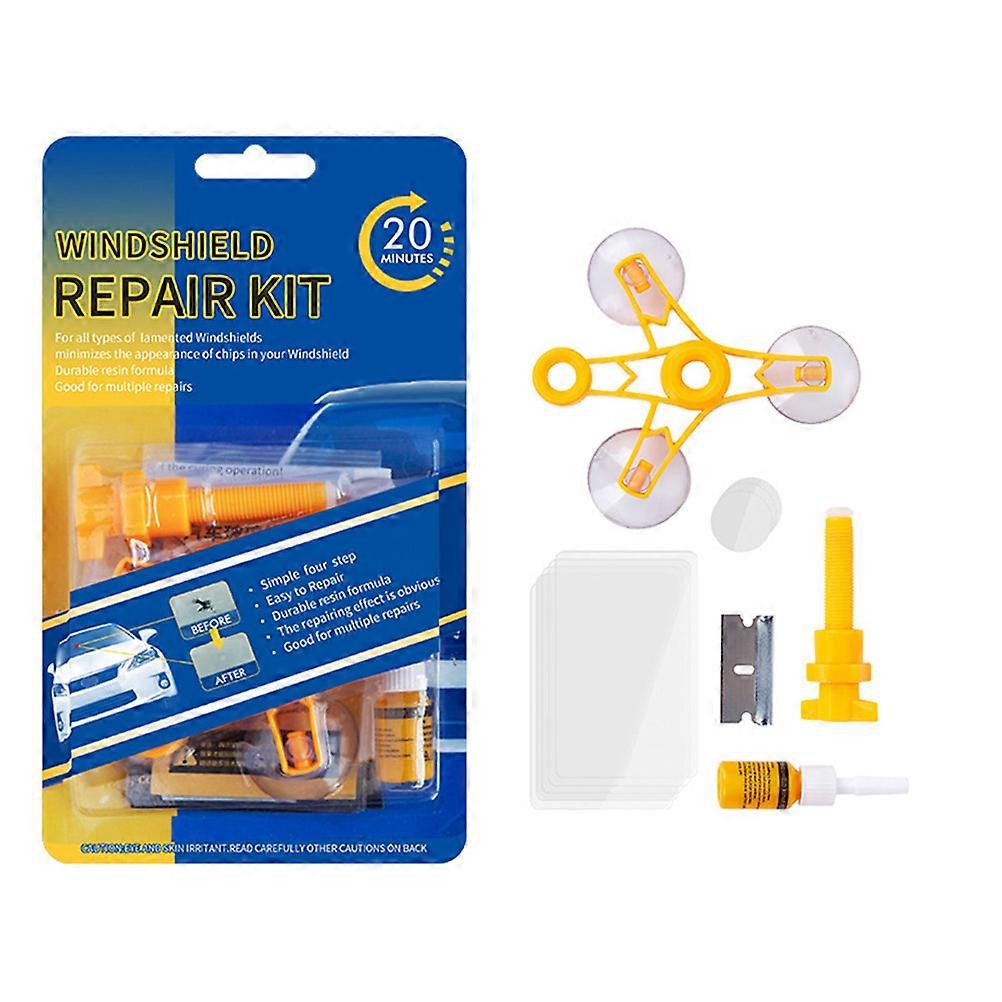 Windscreen Crack Repair Kit For Laminated Glass Suitable For Car Maintenance With Strong Adhesive And DIY Style 1 Set