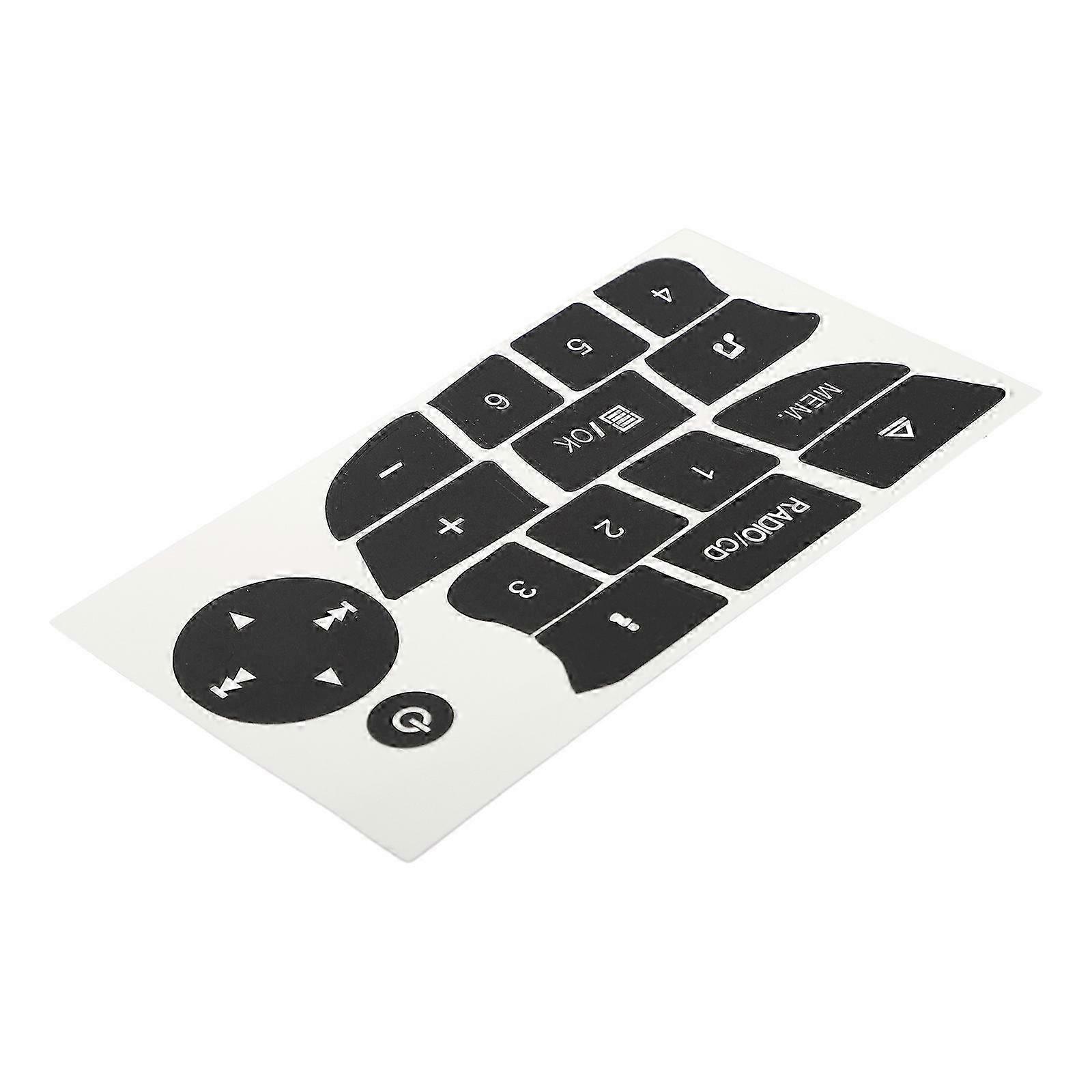Vehicle Engine Parts Durable Button Sticker Button Sticker Black Decal For Clio 2009-2011 For Megane 2009-2011 Radio