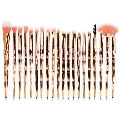 20 eye makeup brushes unicorn gradient eye shadow brush(rose gold)