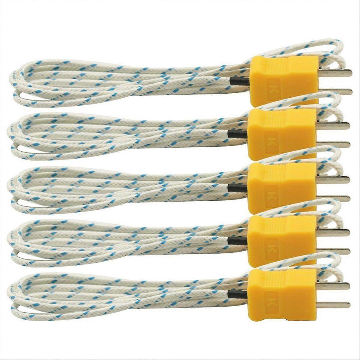 5PCS 1M Wire Measuring Temperature K Type Thermocouple Sensor Digital Probe Tester