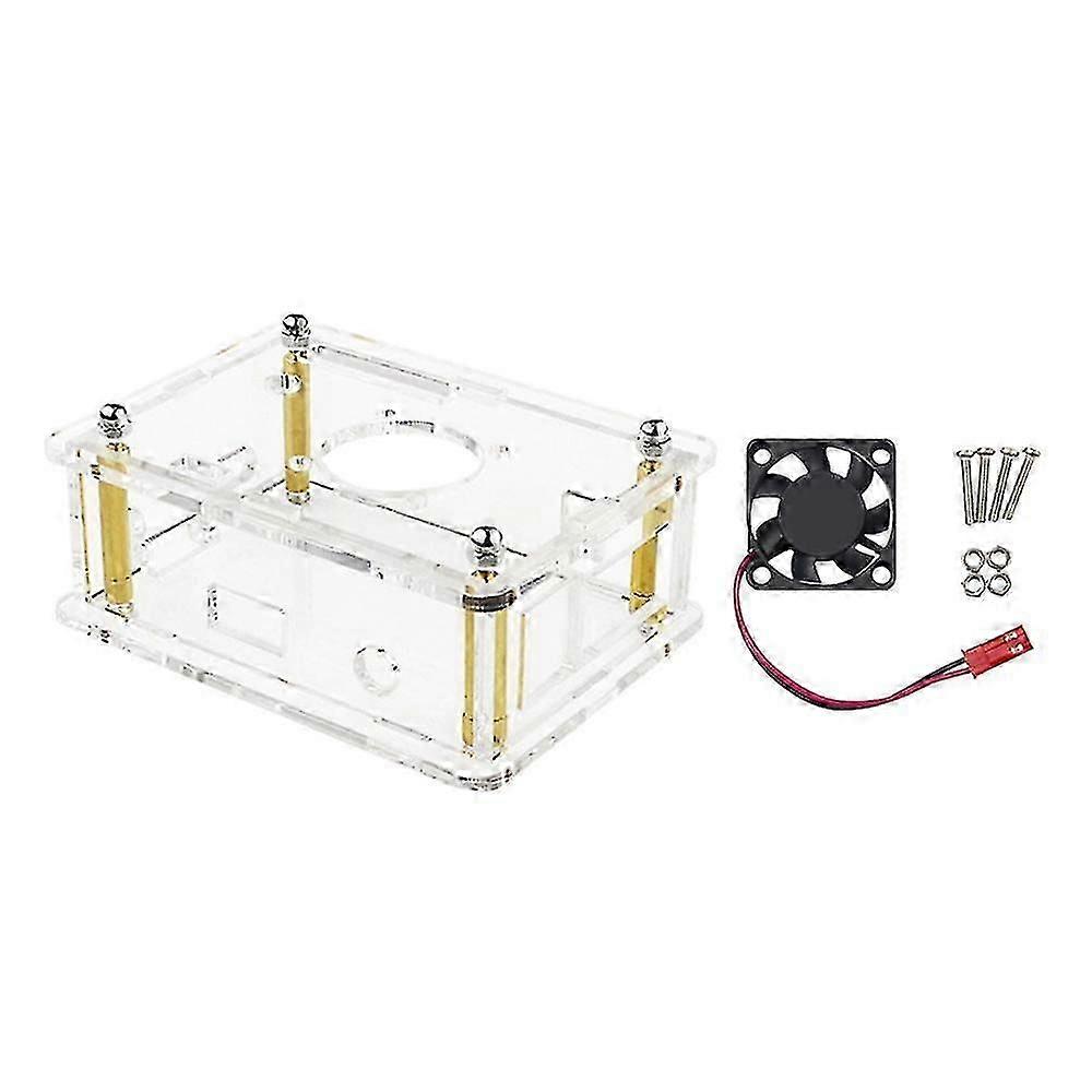 For Orange Pi 3 Case Transparent Acrylic Shell Box Protect Enclosure With Cooling Fan For Orange Pi