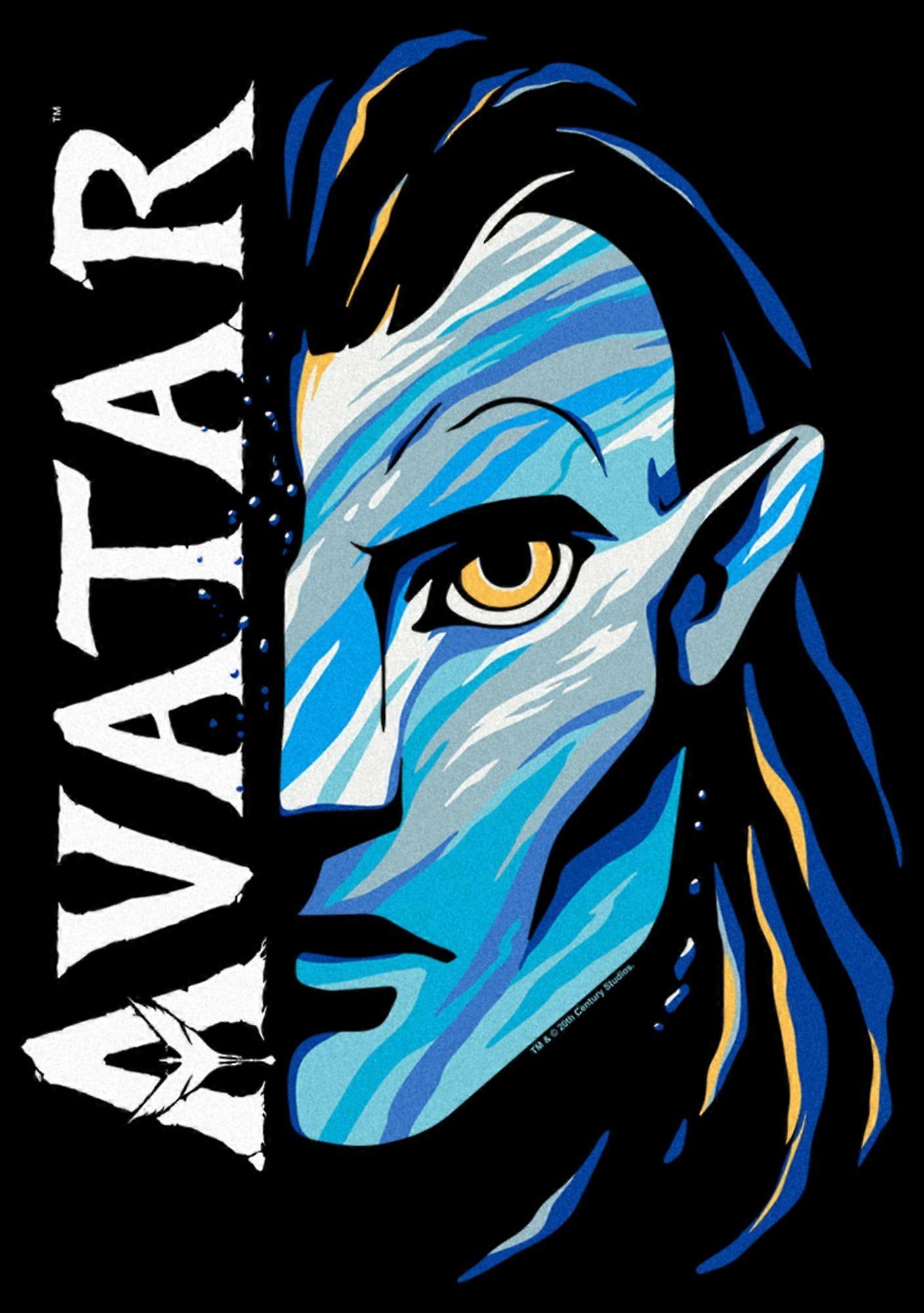 Avatar: The Way of Water Jake Sully Face Logo Grafické tričko černé -HOA595