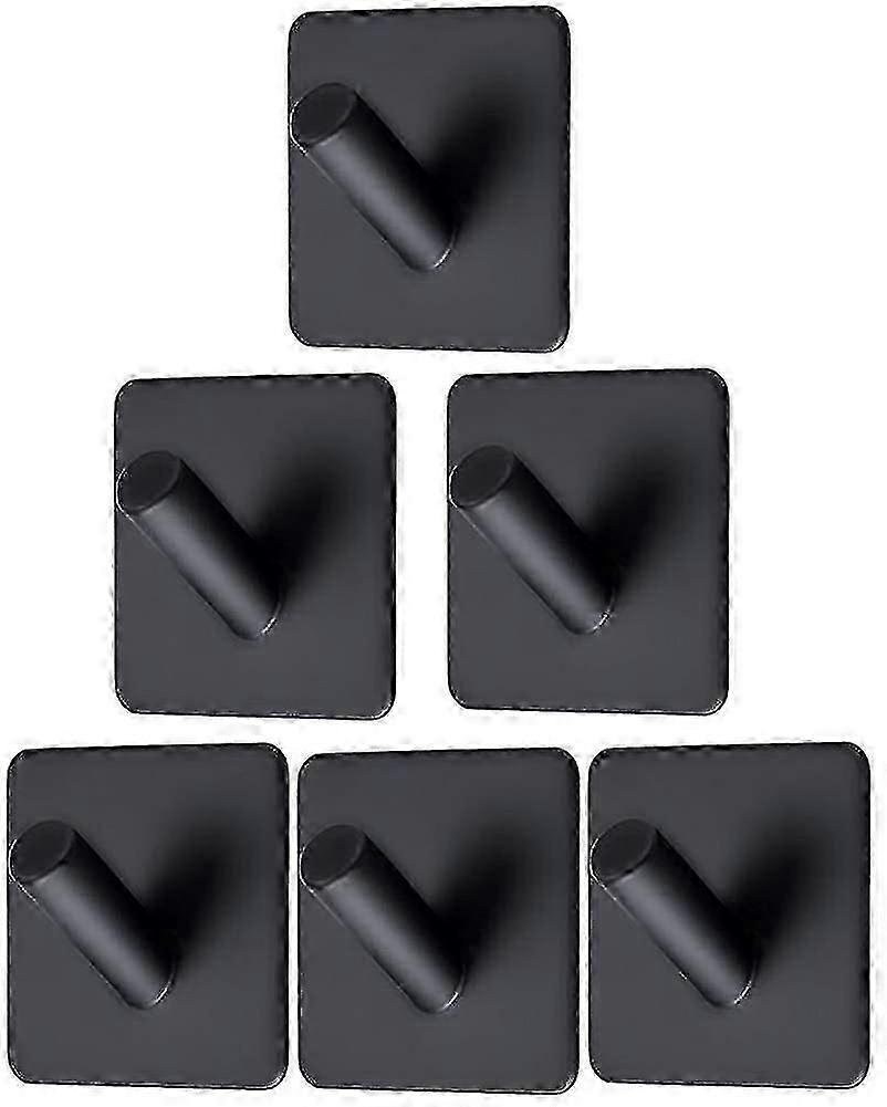 Coat Adhesive Hooks,black Sticky Hooks, Stainless Robe Hooks Heavy Duty Door