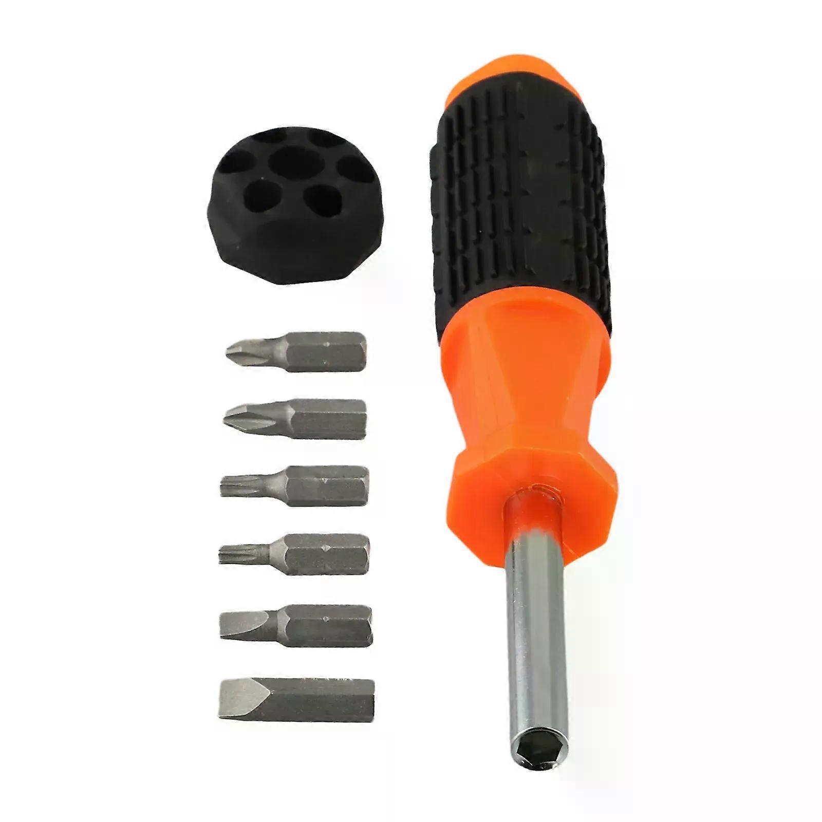 1pc 6-In-1 Screwdriver Set Non-slip Handle Screwdriver Magnetic Manual Screwdriver Cross Slotted For Machinery Repair