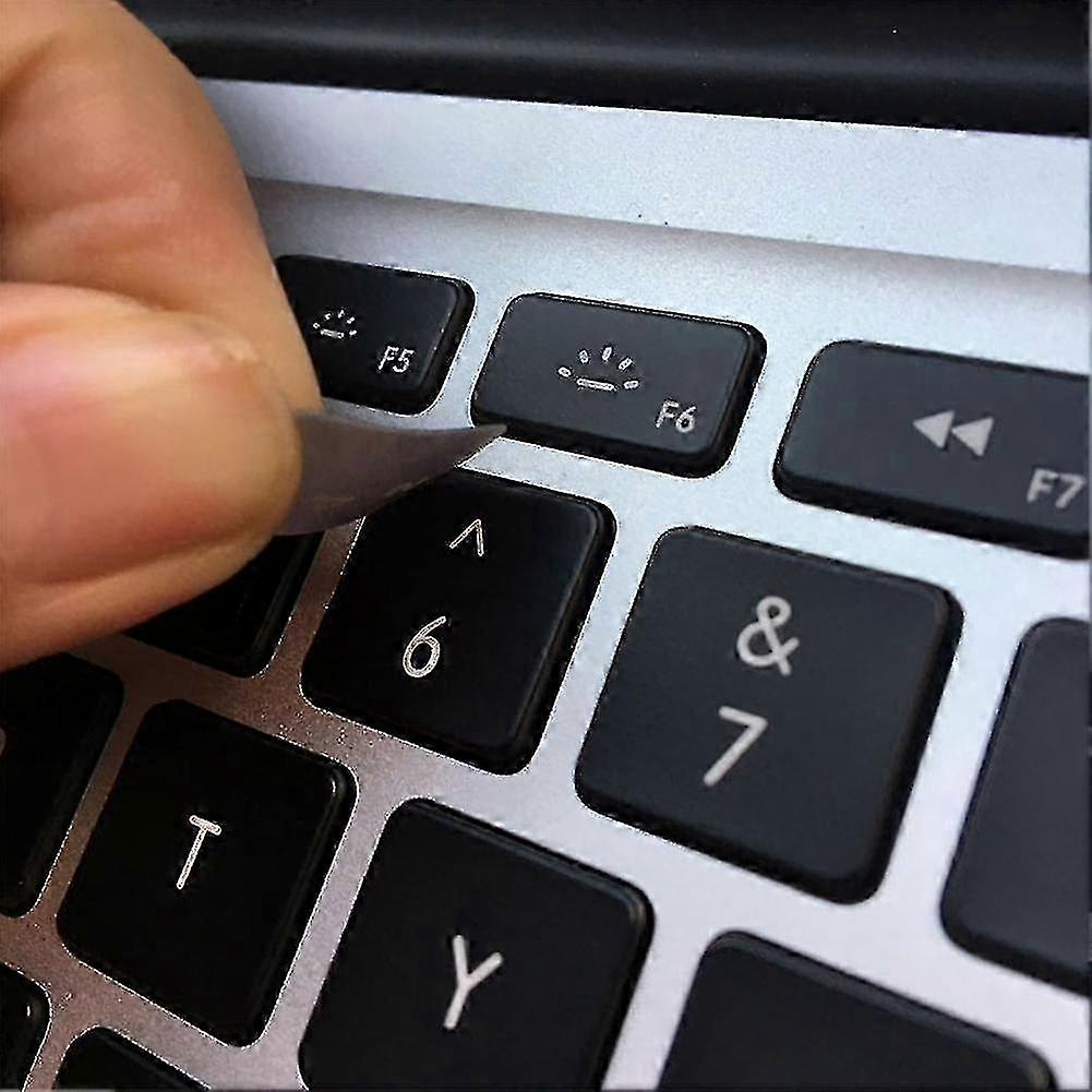 Black Keyboard Stickers for Laptops and PCs - Easy Application and High Compatibility