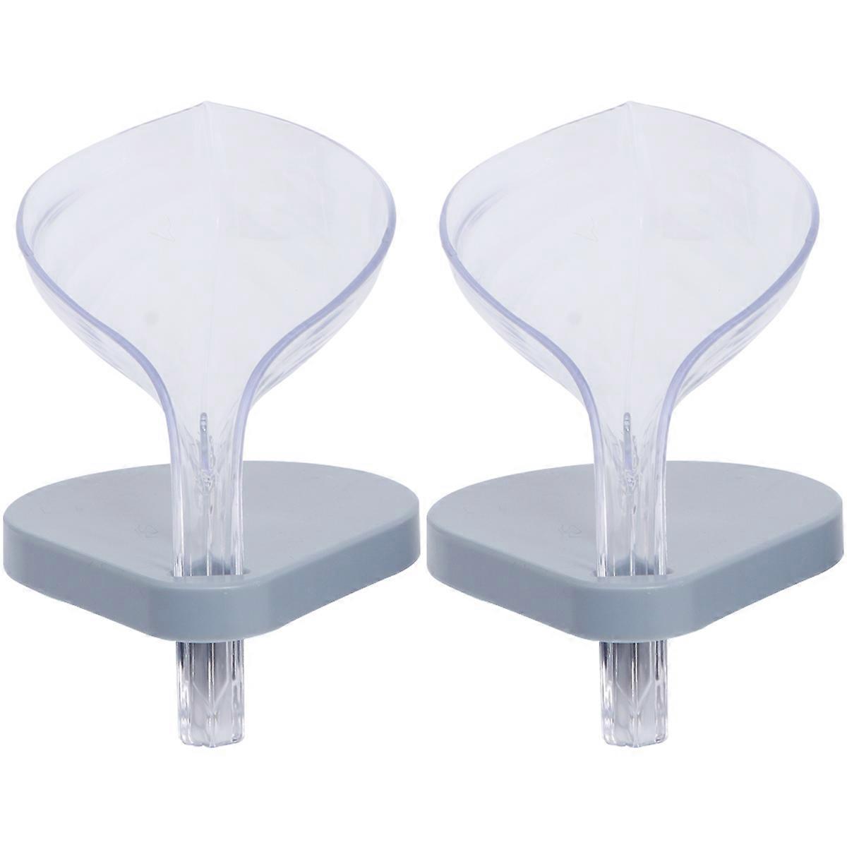 Soap Dish White Soap Holder for Storage 2Pcs Draining Suction Cup Rack