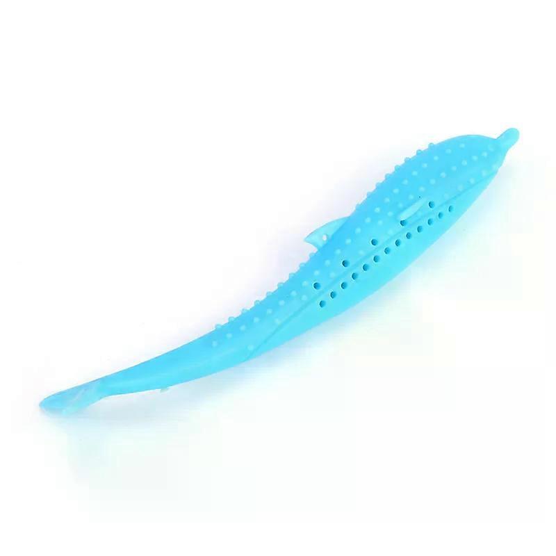 Toothbrushing Toy for Cats, Interactive and Durable Silicone Fish