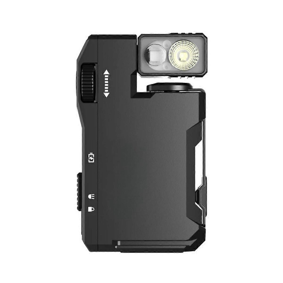 Grundig Rechargeable EDC Flashlight 400 Lumens, Portable Flat LED Flashlight with RGB Light, Magnetic Keychain, IP68 Waterproof for Outdoor Emergency
