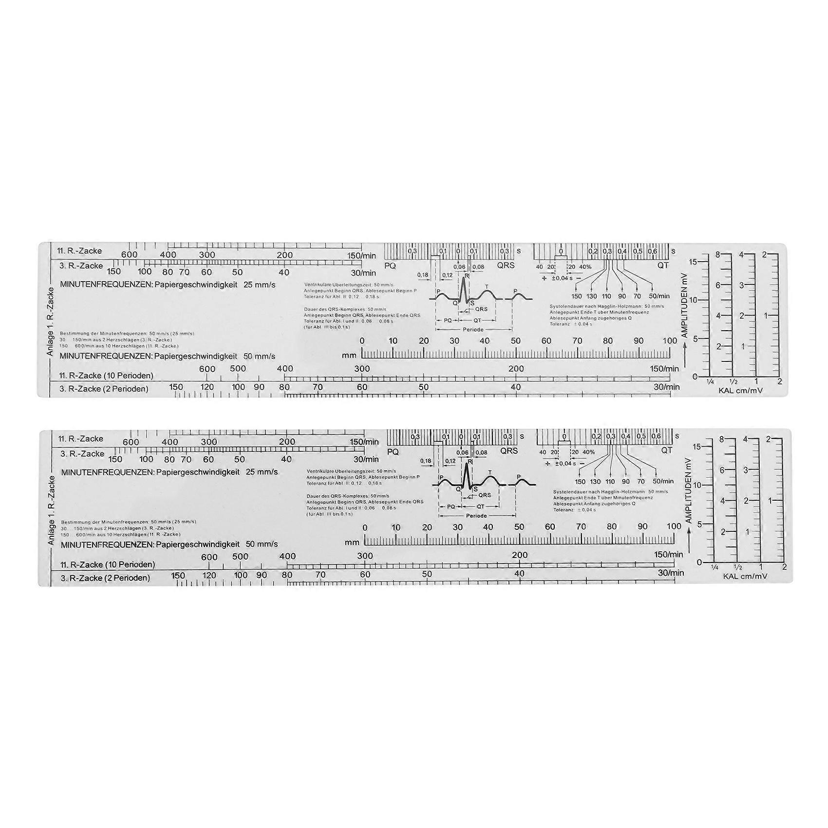 Essential EKG Ruler Pocketcard englanniksi