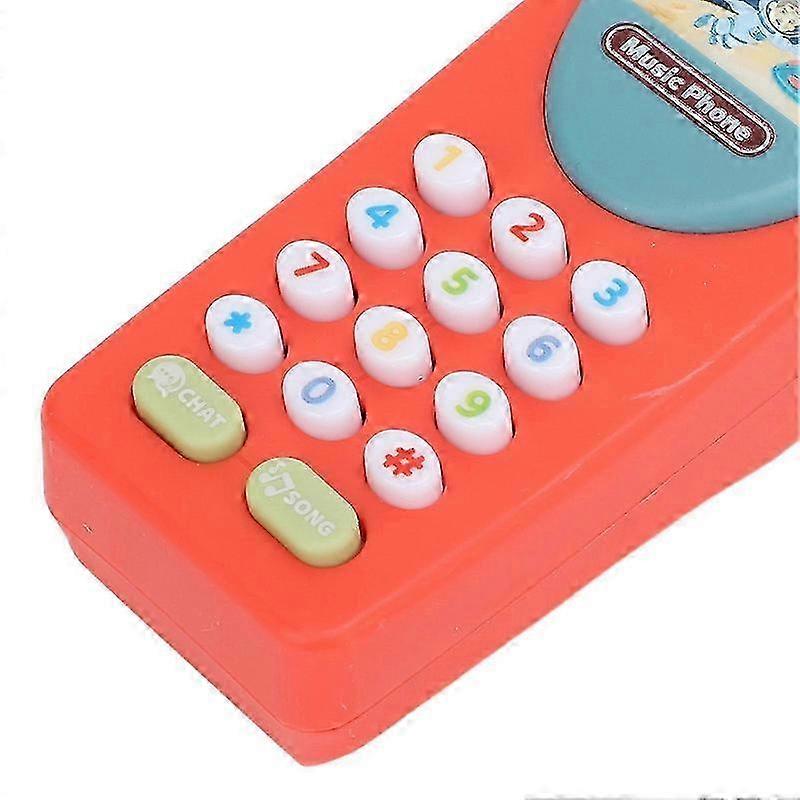 Baby Toy Phone for Toddlers Educational Learning Mobile Cell Phone with Music Sound Plastic Telephone Model Red Fun Interactive