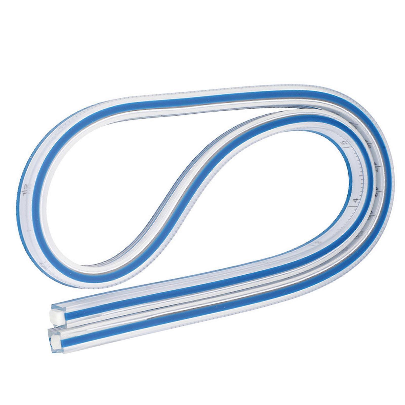 Double Side Ruler Flexible Bendable Drafting Ruler Measuring Ruler For Drawing Engineering Construction Sewing Project  D