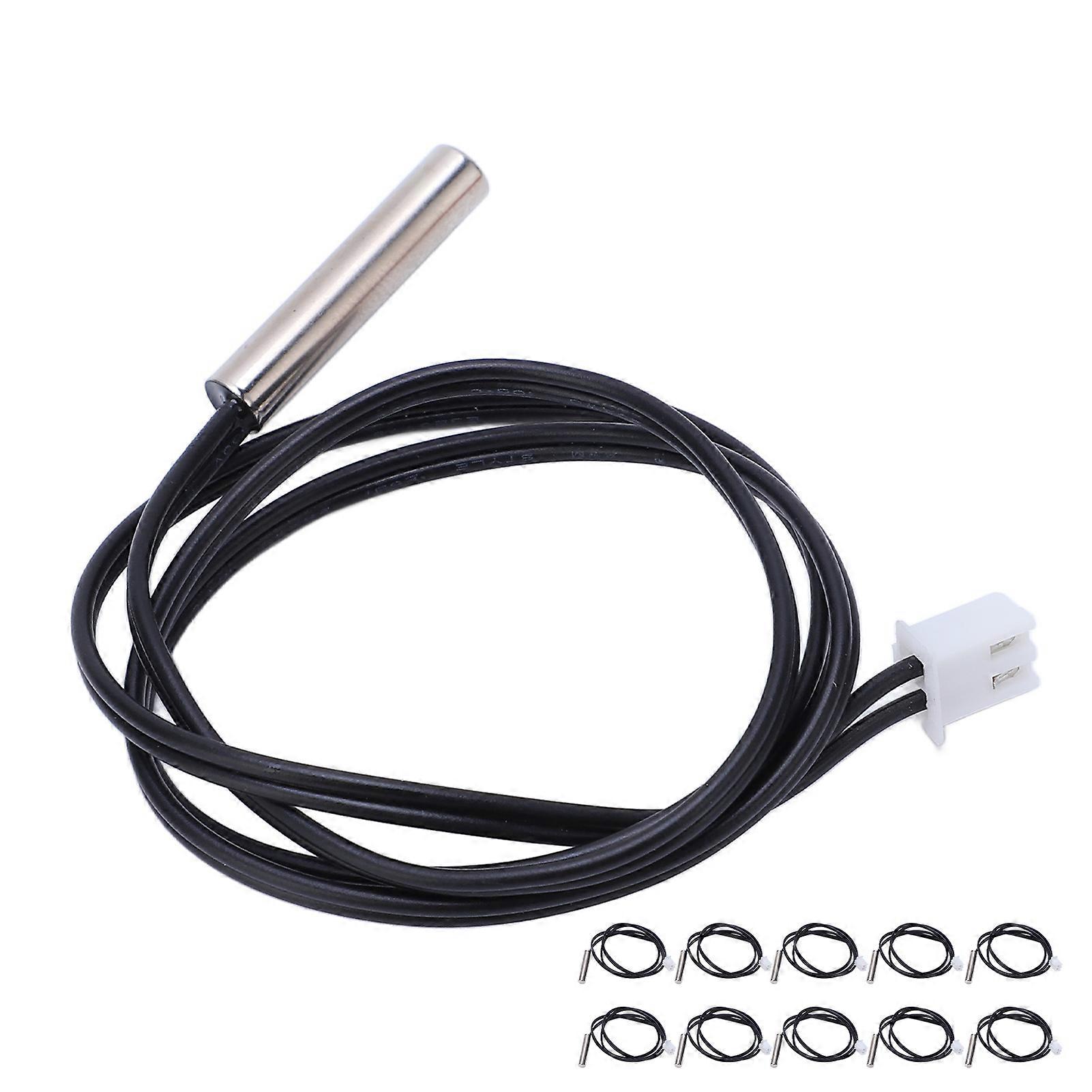 10Pcs 10K NTC Thermistor Temperature Waterproof Probe Wire Temp Sensor Probe Cable for Industrial Agriculture
