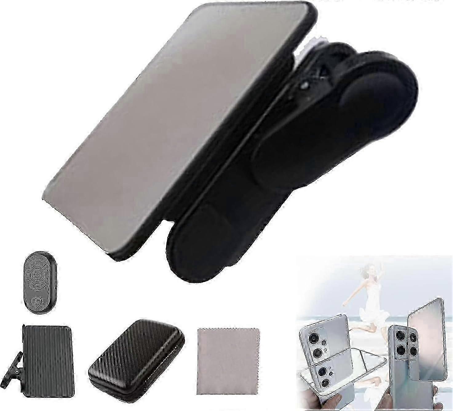 Smartphone Camera Mirror Reflection Clip Kit, Mobile Phone Reflection Camera Clip Selfie Reflector