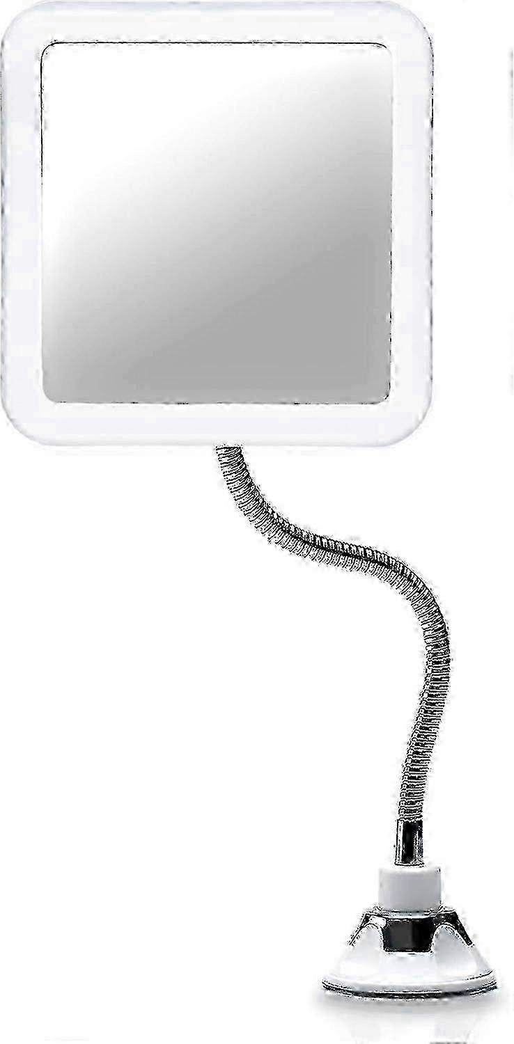 Flexible Goose Neck Lighted Magnifying Mirror, Real Natural Daylight LEDs &amp; Rechargeable Battery for On-the-go Makeup, Locking Suction C