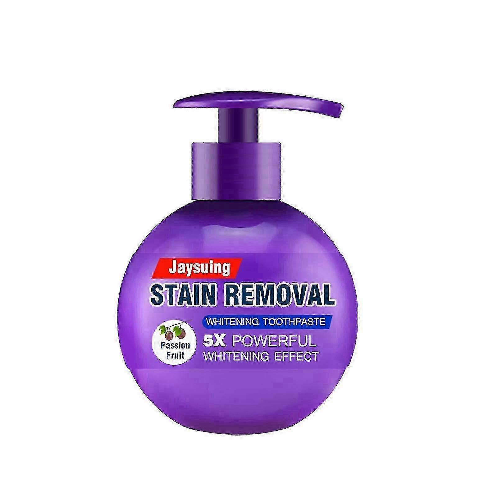 Jaysuing重曹ブルーベリーパッションフルーツ歯磨き粉経口洗浄プレス歯磨き粉経口洗浄汚れ除去-3429929112422