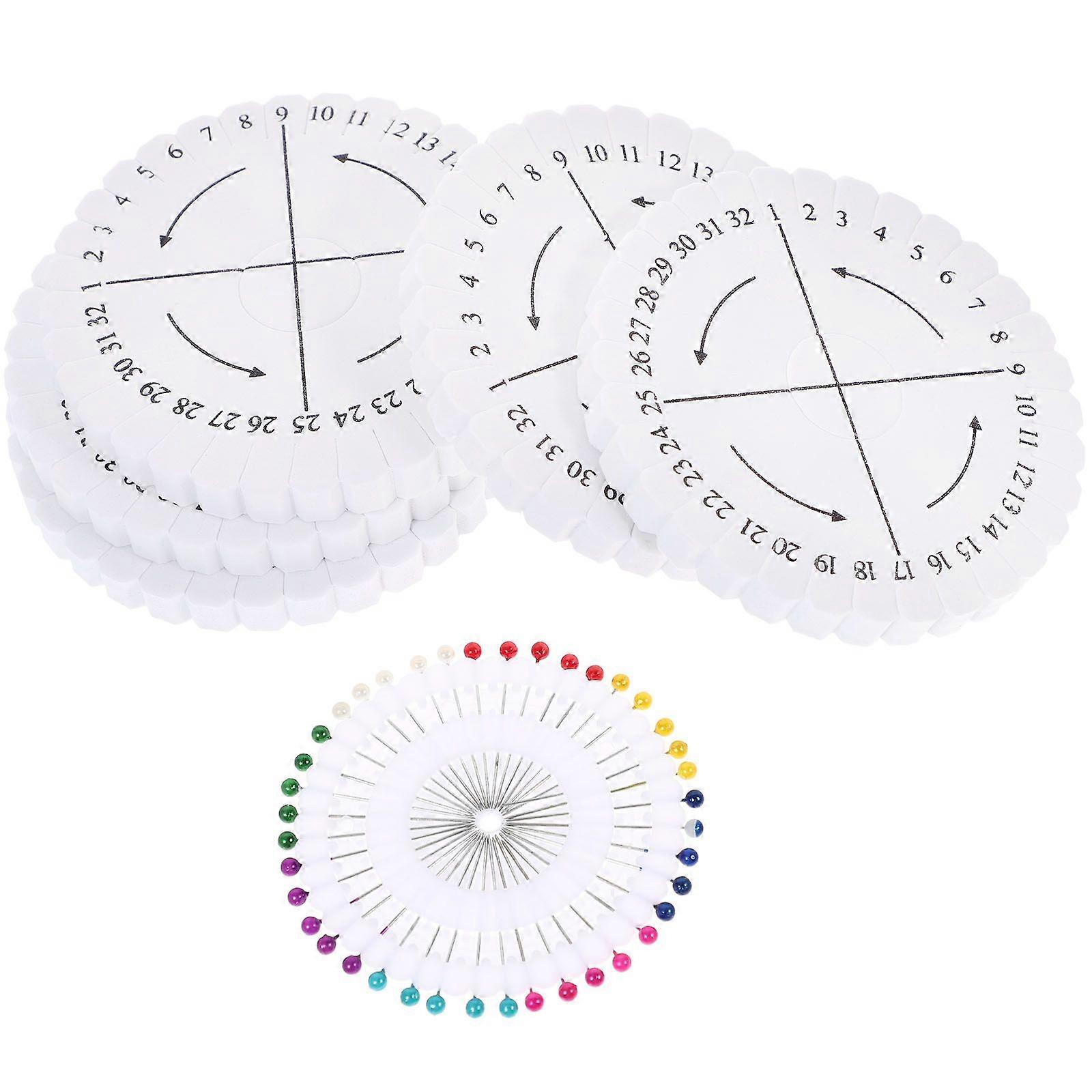 1 Set Round Kumihimo Disk Bracelet Weave Knitting Plate with Positioning Pin