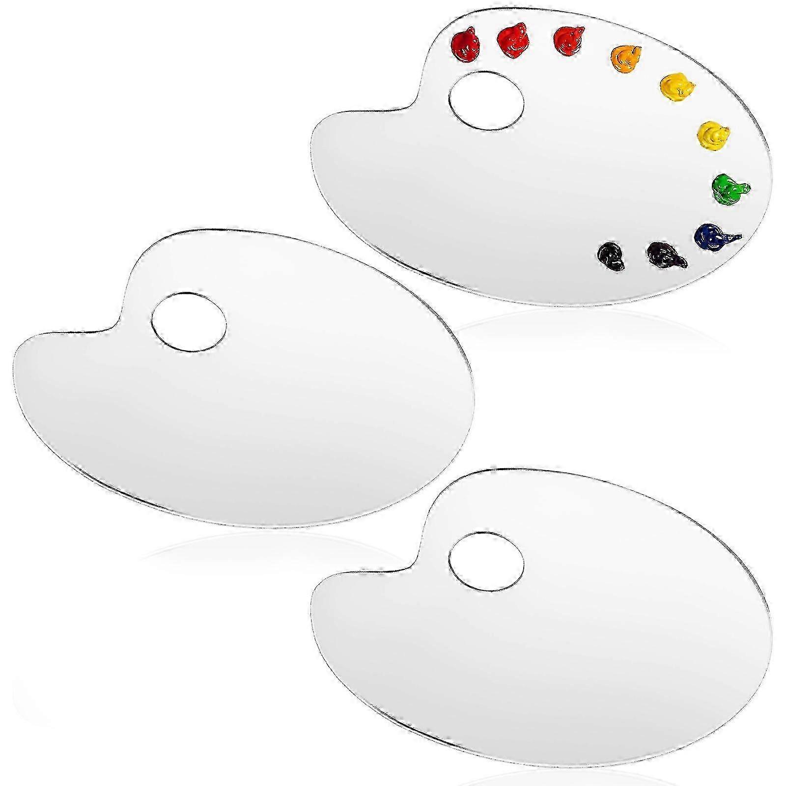 Optimized DIY Craft Art Painting Palette: Transparent Acrylic, Non-Stick Surface for Easy Cleanup, Thumb Hole Design, Popular in 2025