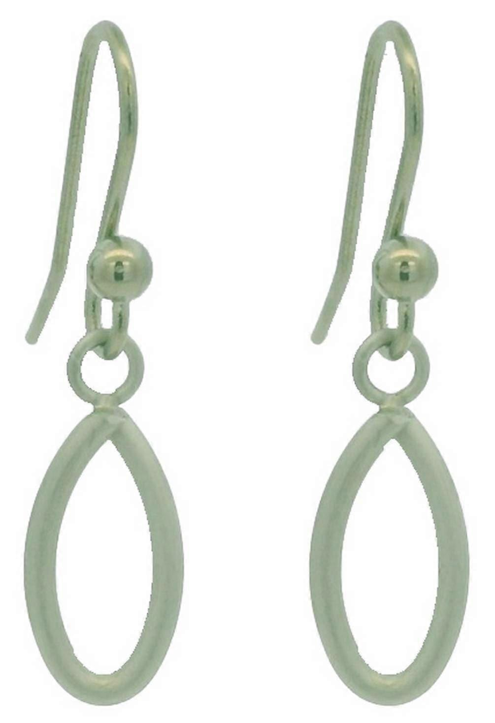 Ti2 Titanium Crossover Drops Earrings - Light Green