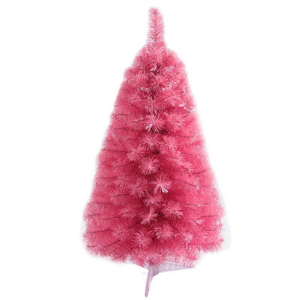 Artificial Christmas Tree with Plastic Stand Holder Base, 60cm/2-feet, Pink