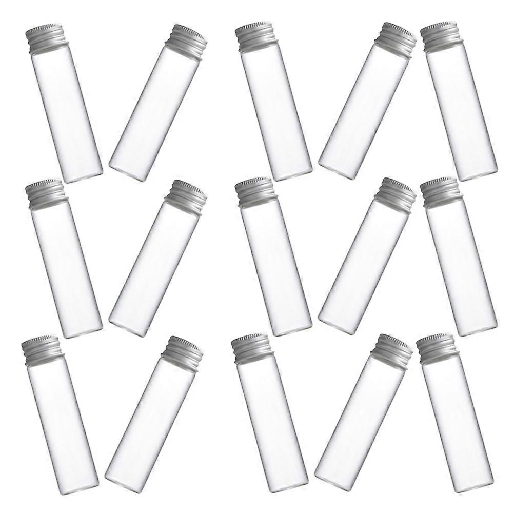 30Pcs Glass Bottle with Screw Caps for Storage Use Transparent Vials