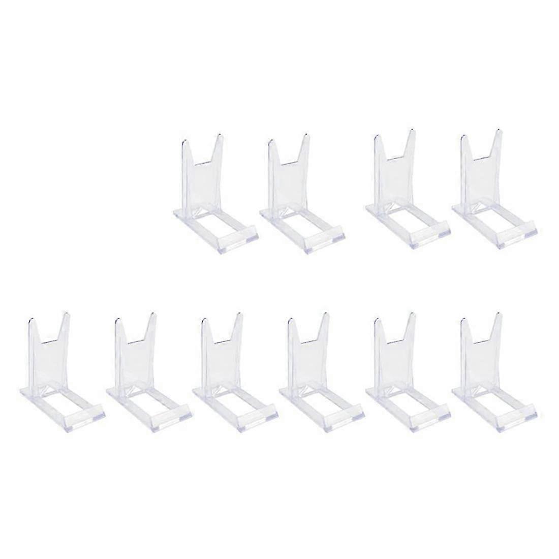 20 Pcs Display Stand, Acrylic Plate Stands Adjustable Sliding Clear Display Stand Easel Two Part fo