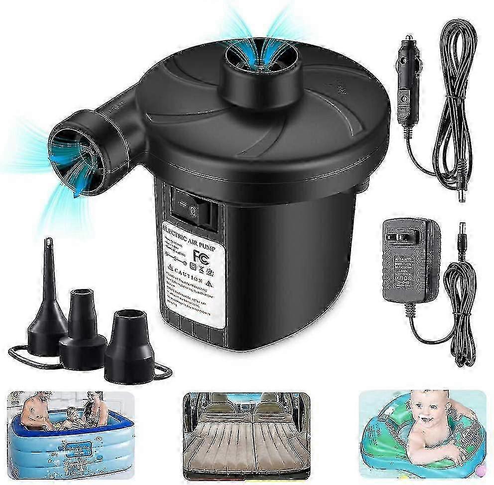 Luftpumpe For Basseng Hoppeslott, Elektrisk Luftpumpe For Oppblåsbar, Rask Fyll Luftpumpe Deflator Luftpumpe Perfekt