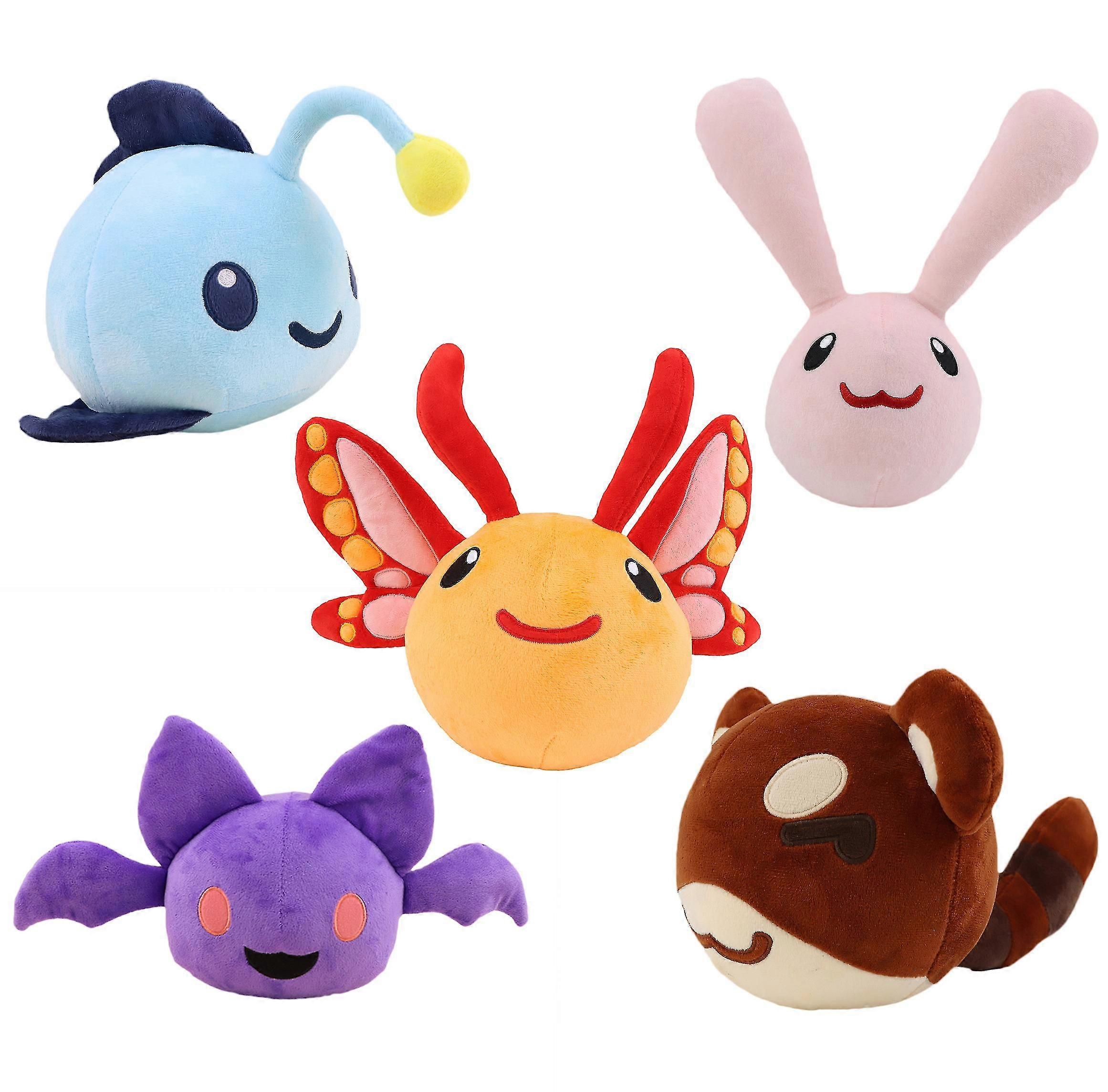 5Style Slime Rancher Game 2 Figure Angler Batty Ringtail Flutter Cotton Plush Toys Soft Stuffed Plushie Christmas Gifts