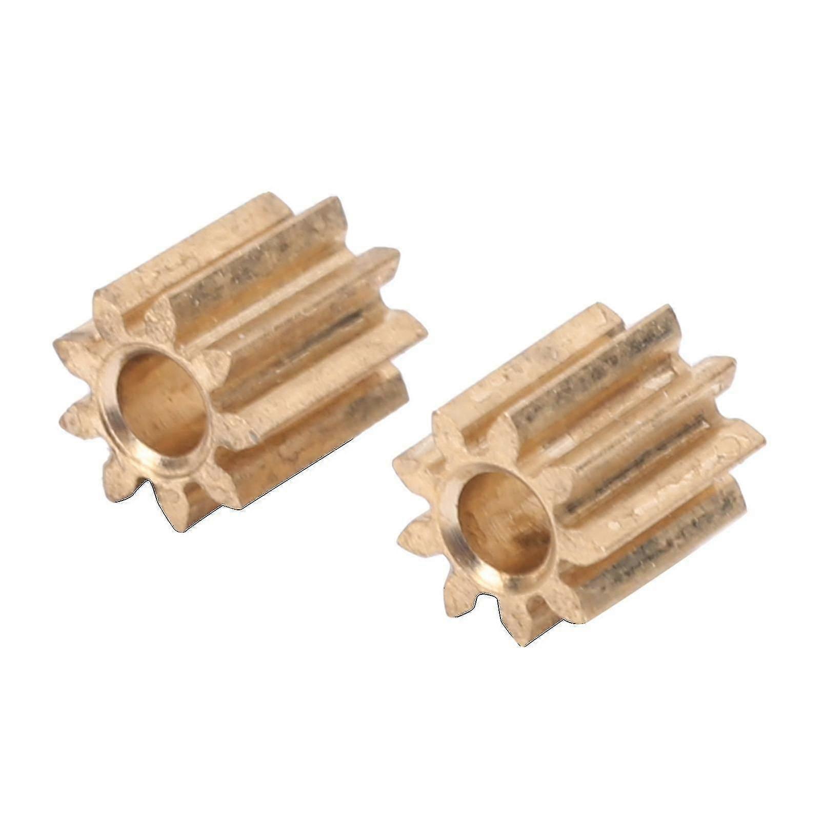 2pcs Motor Pinion Gear Brass Replacement For Duplo Intelli Lok Module 0.4 9 Teeth -n1327
