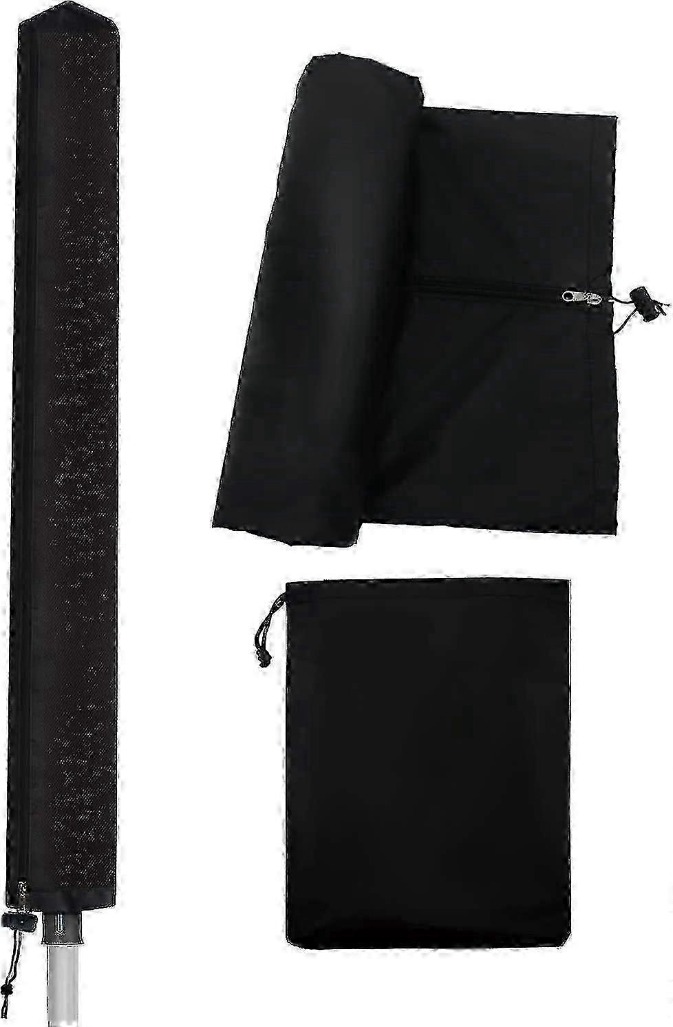 כיסוי מגן עמיד למים עם רוכסן למייבש סיבובי, שחור 165 ס"מ, מתאים למייבש בגדי גינה