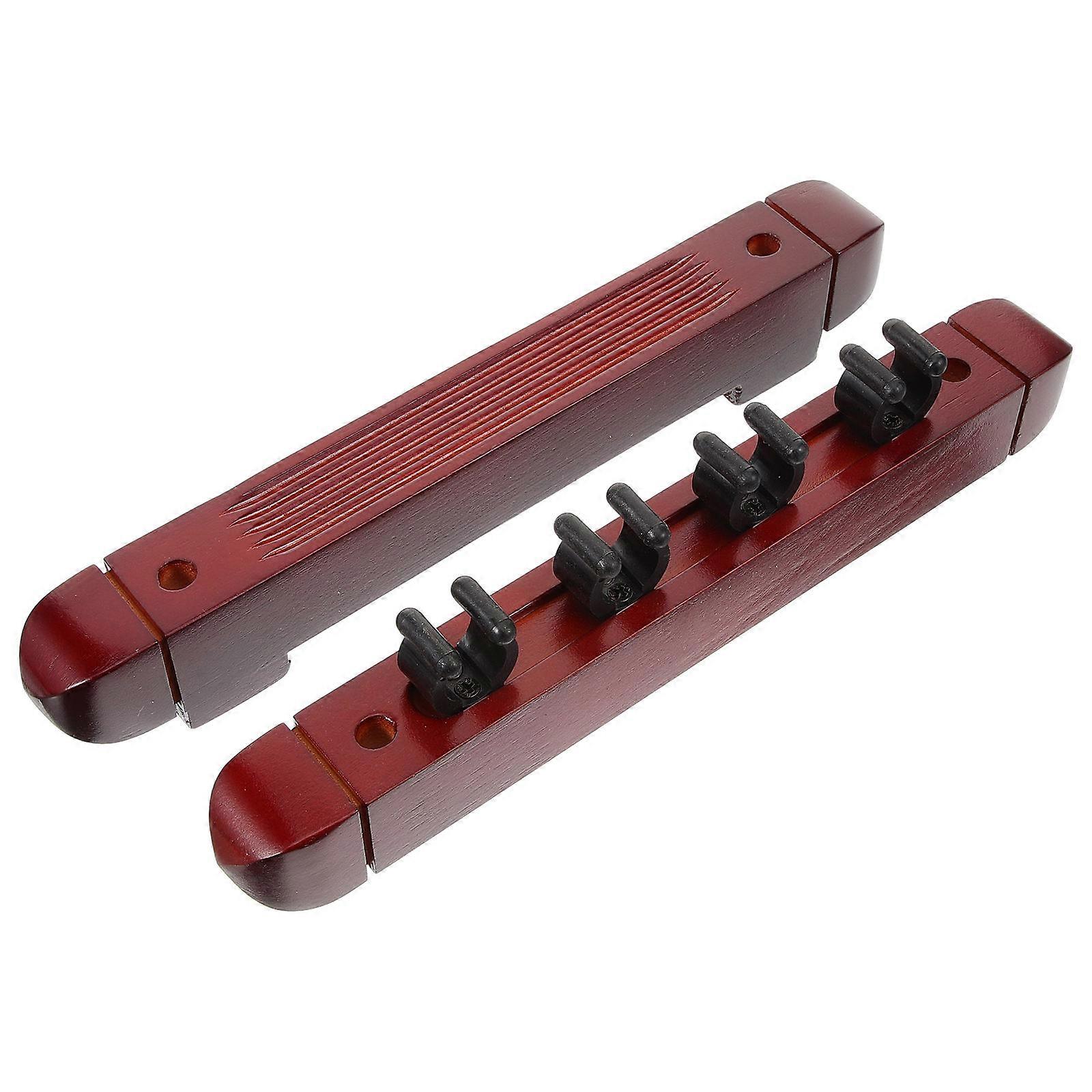 1 Satz Wandhalterung Queue Rack Multi-Slot Queue Rack Wooden Pool Stick Rack Billard Queue Halter