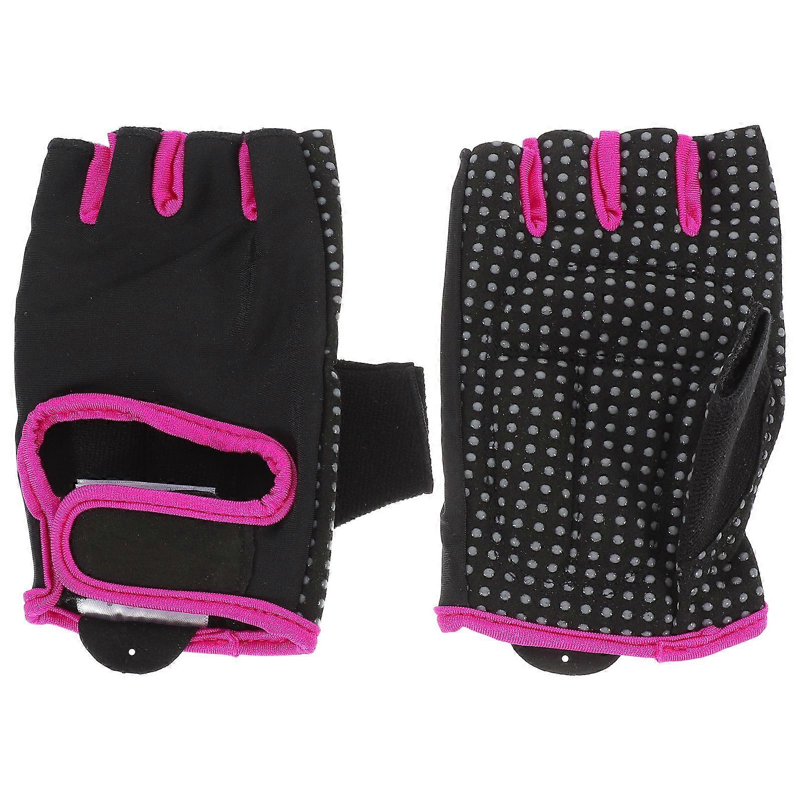 Pink Gym Gloves for Exercise with Non-Slip Grip 2Pcs
