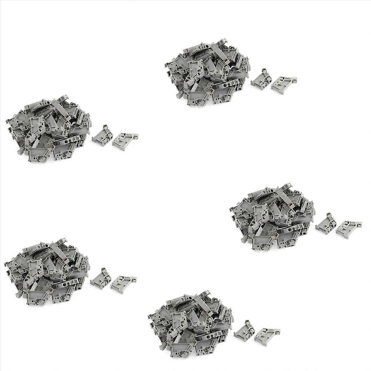 250Pcs 35mm DIN Rail Terminal Block End Stopper Mounting Clips