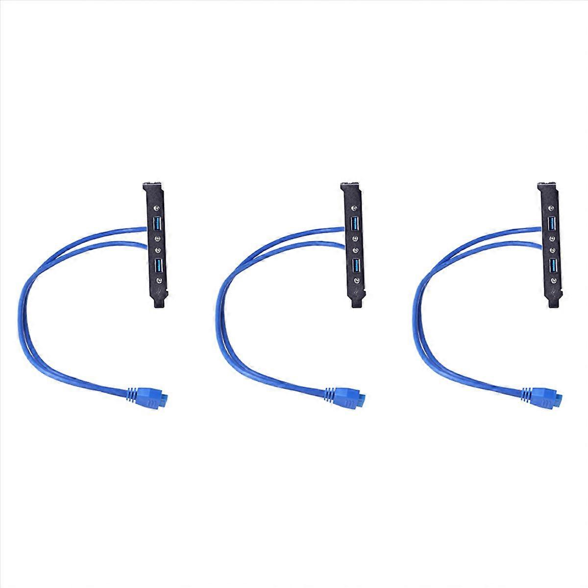 3X 20-Pin to USB 3.0 Dual Port Cable Header, Extend Your USB 3.0 Port on Motherboard to Computer Cas