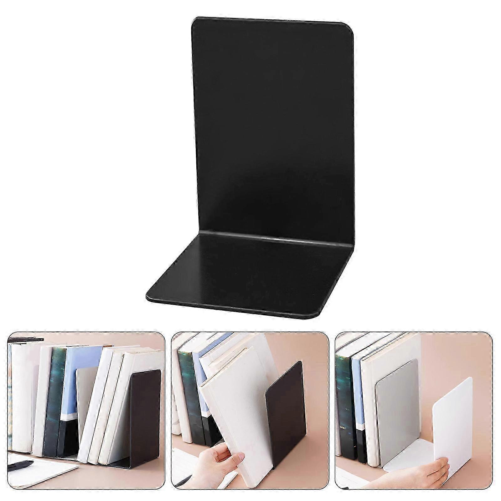Simple Bookends L-Shaped Bookends Book Stoppers Desk Bookshelf Book Holders Shelf Book End for Library Bedroom Grey