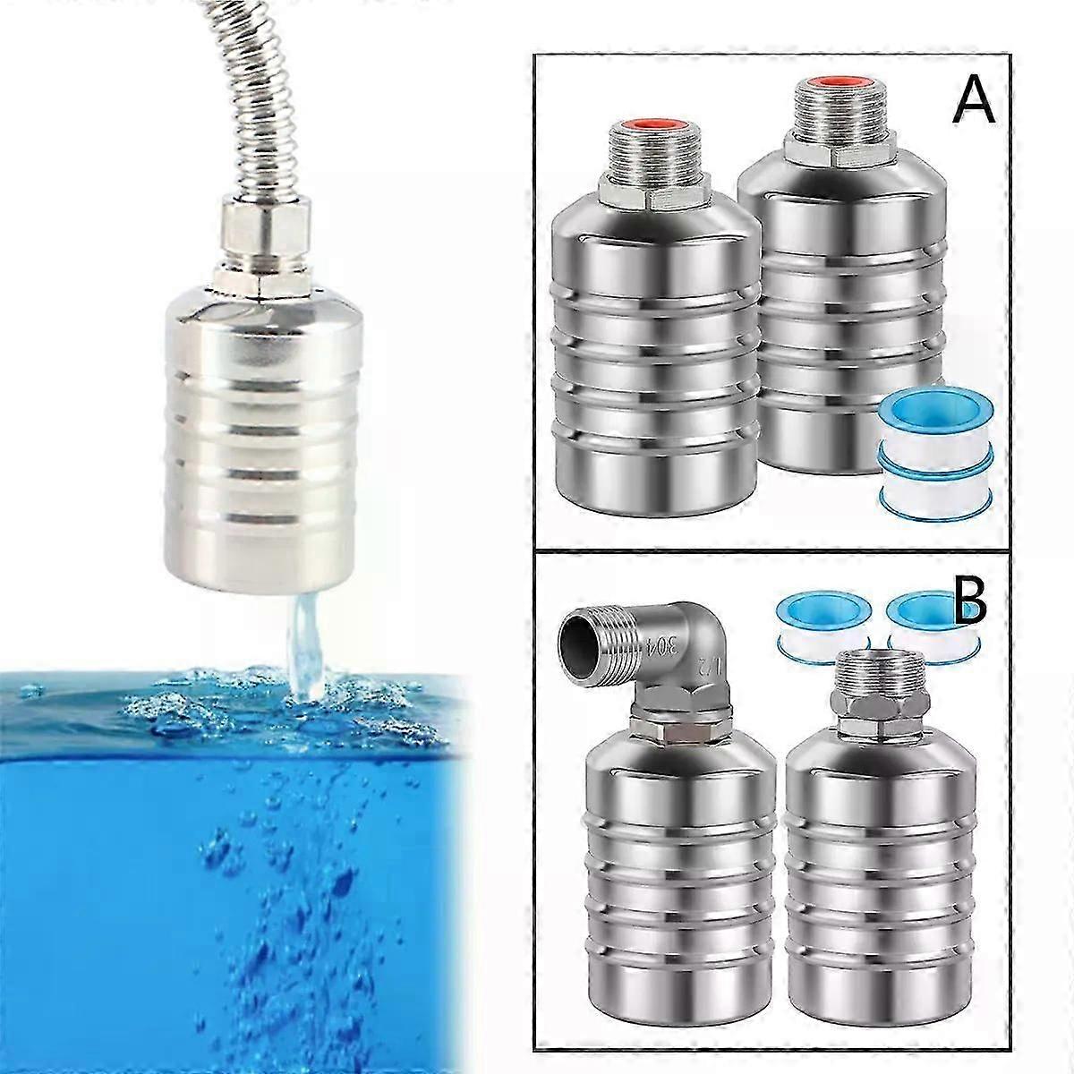 1/2 Water Float Valve Stainless Steel Fully Automatic Water Level Control Float Valve for Water Tank Pool Troughs