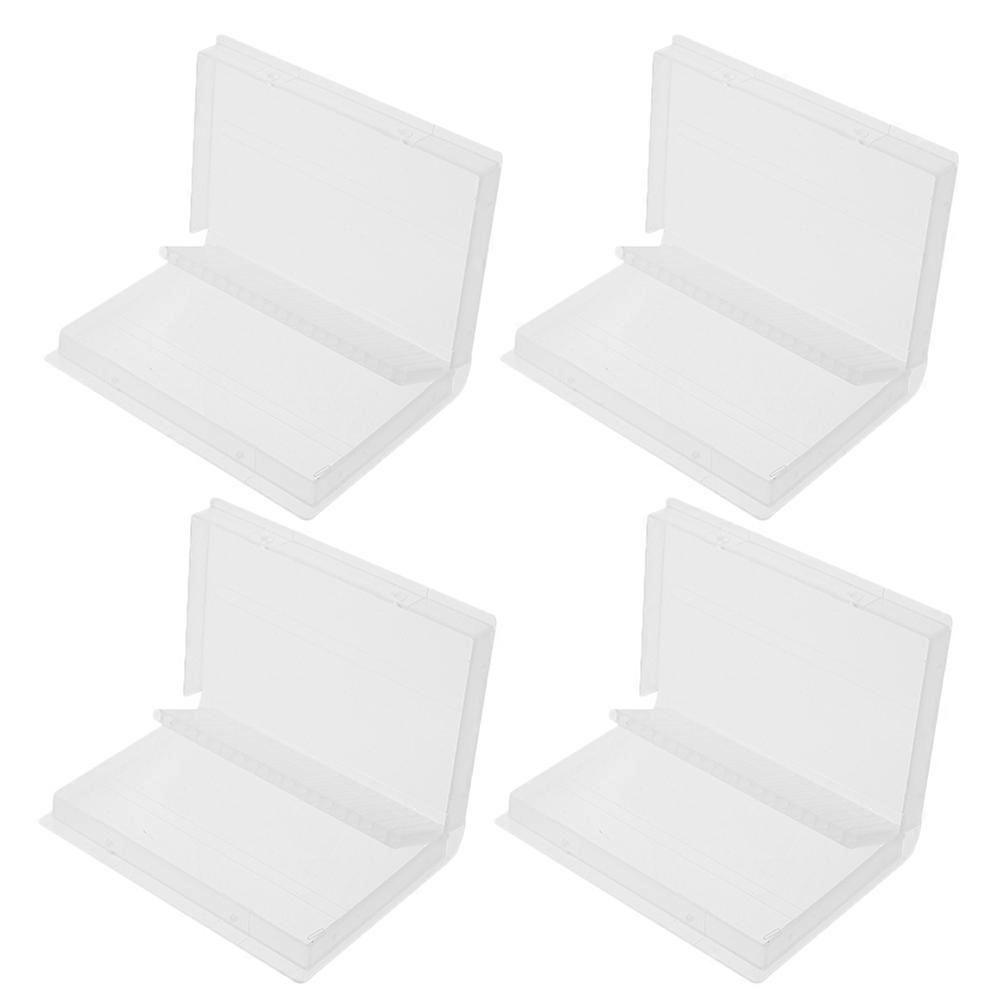 4Pcs Manicure Drill Bit Organizer Storage Box for Nail Tool Protection