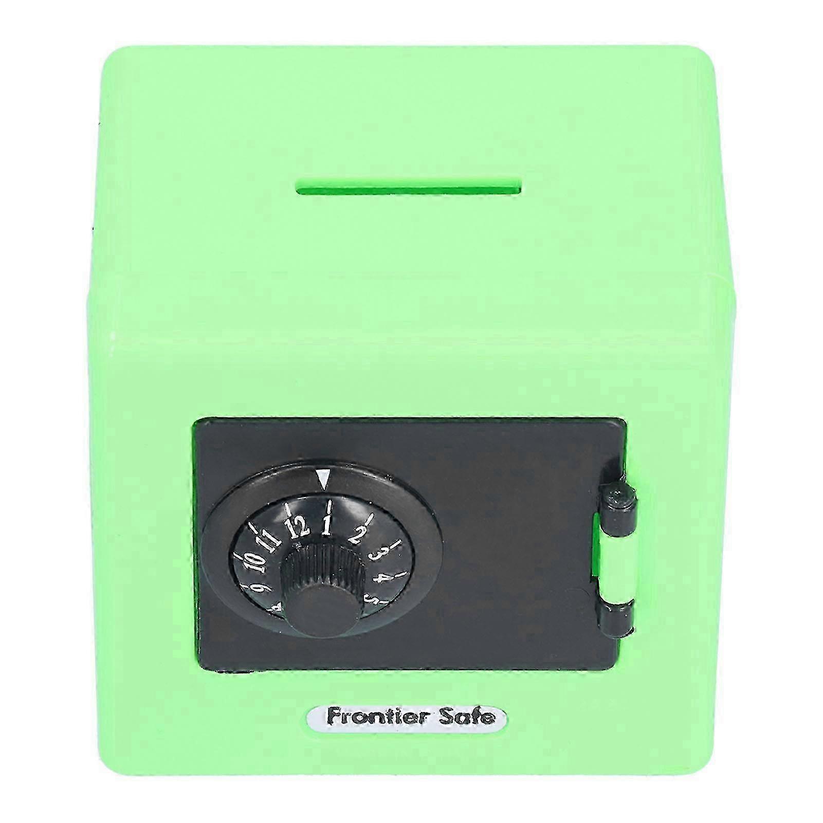 Children Money Storage Case Simulation Safe Box Coded Lock Coin Cash Saving Box for KidsGreen 25-26
