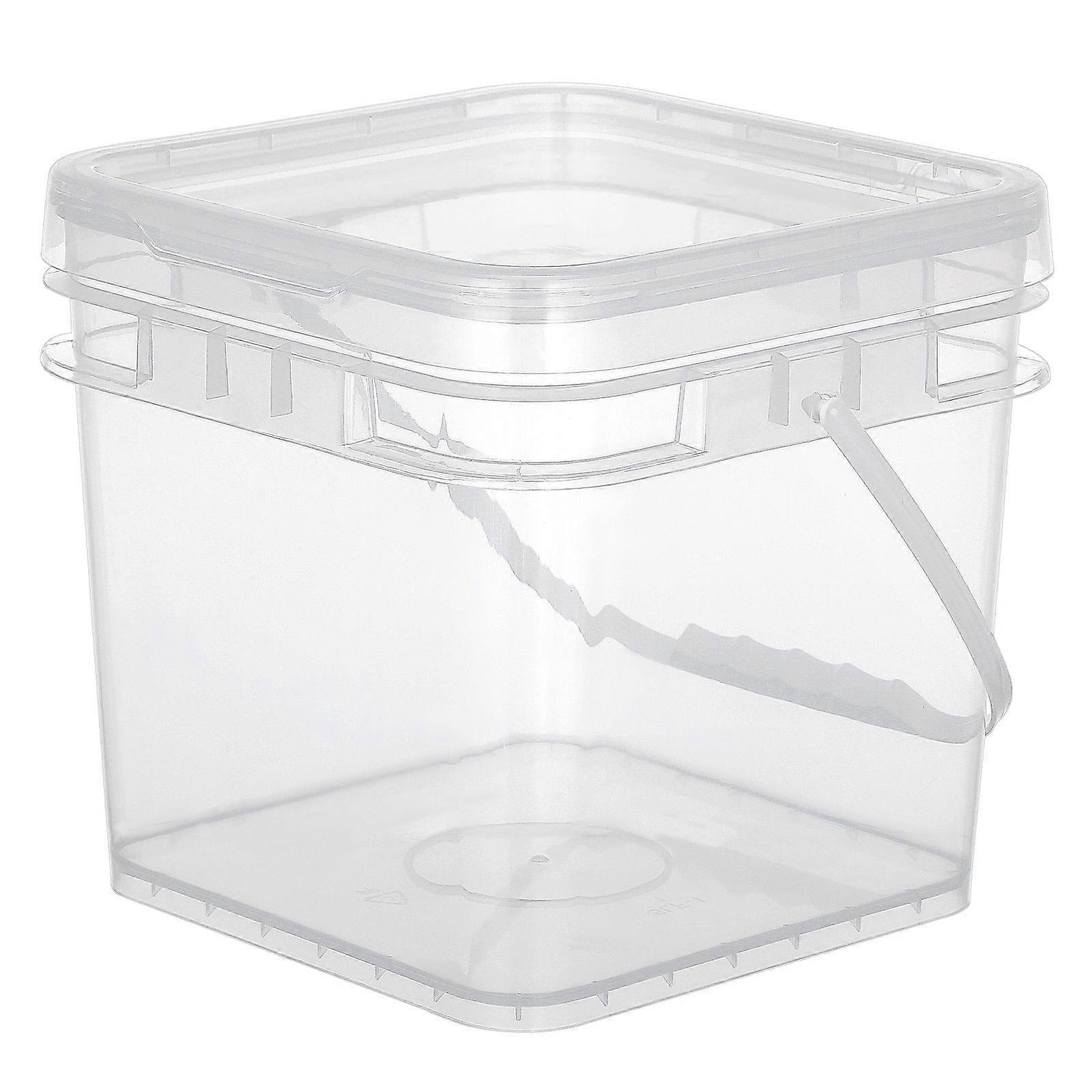 Multi functional Plastic Storage Bucket Food grade Paint Pail Reusable Ice Cream Container 2pcs