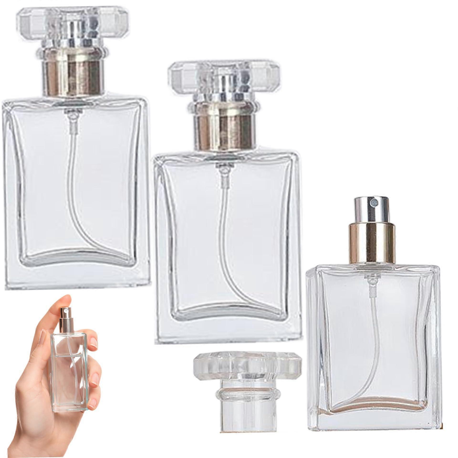 3pcs 30ml Refillable Perfume Bottle Set, Glass Fine Mist Spray Atomizer for Travel and Daily Use