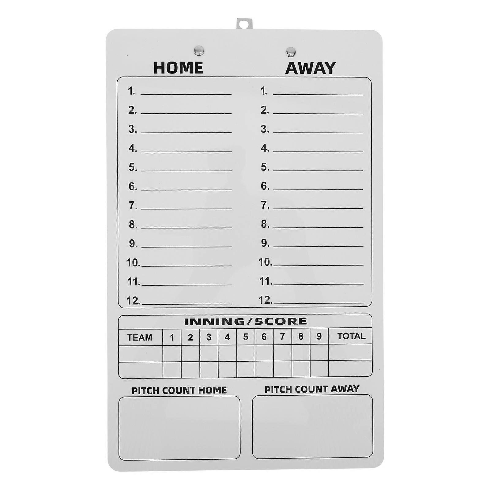 Baseball Dry Erase Lineup Board for Competition with Training Accessories