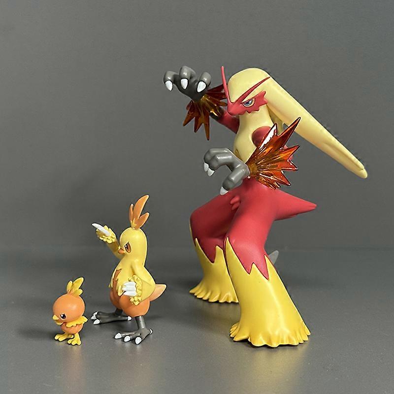 Pokemon Animation Game Surrounding Ornaments Doll Torchic Combusken Flaming Chicken Evolution Group Action Figures Model Gifts
