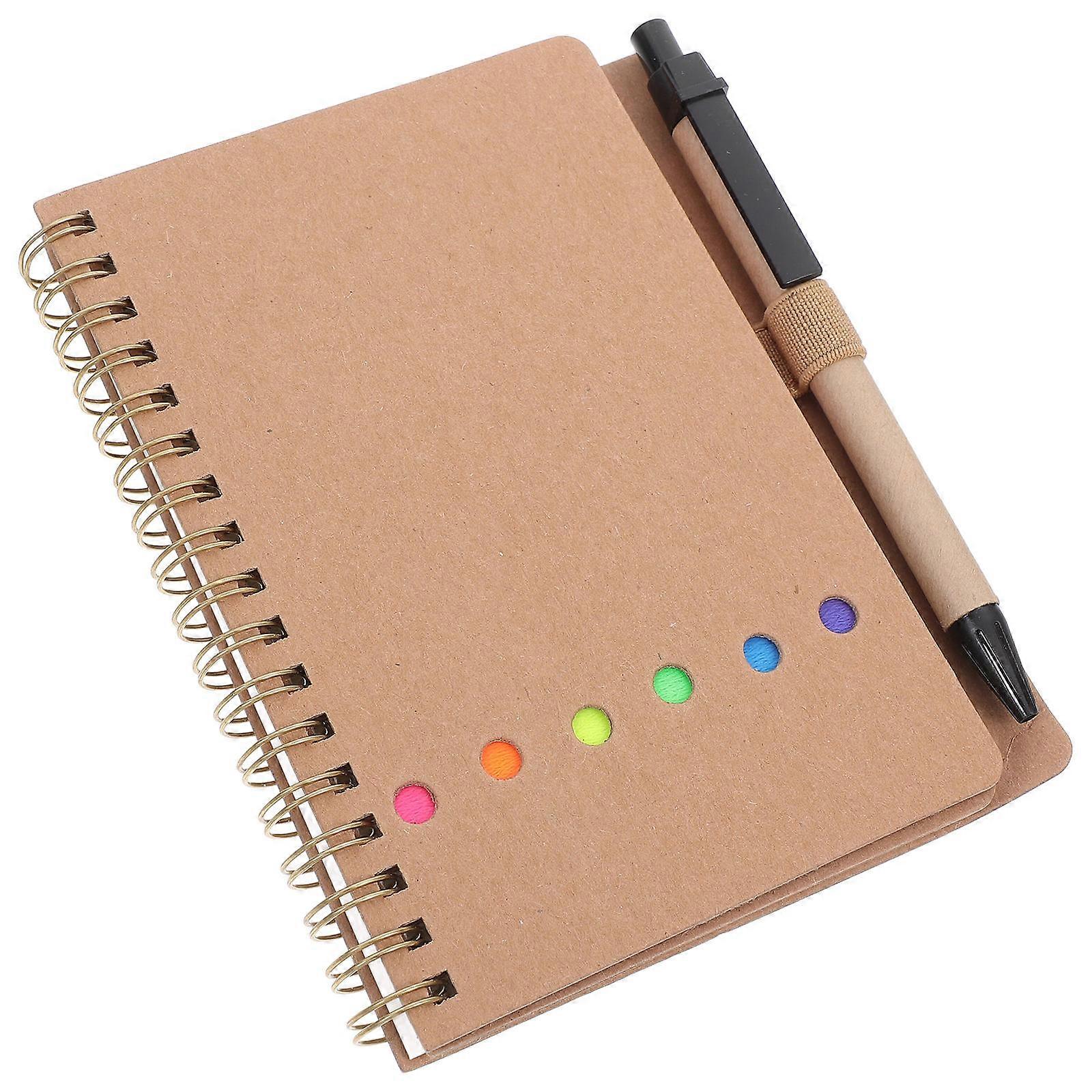 Pocket Notebook with Pen for Office Use Spiral Notebook with Page Markers