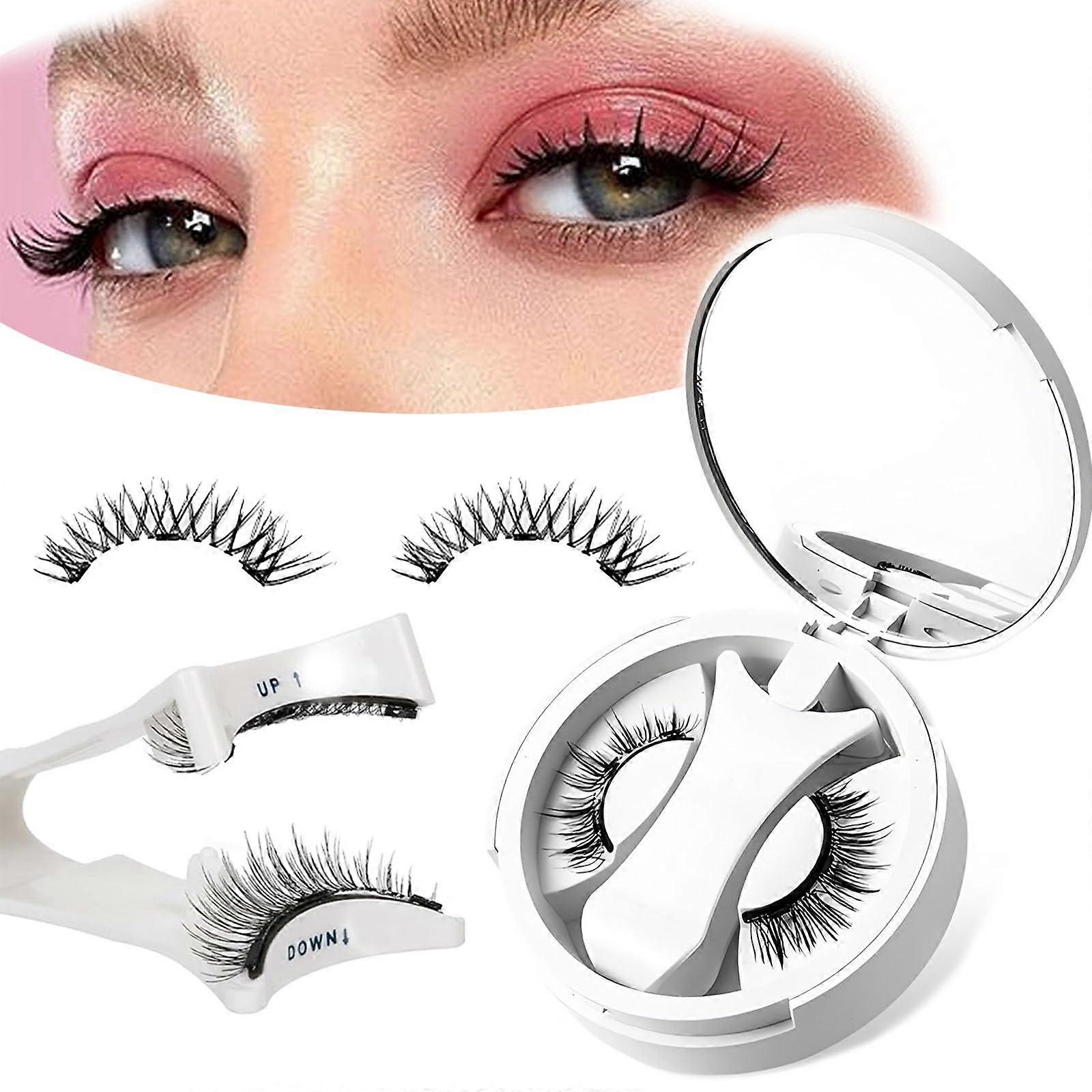 Magnetic Eyelashes Kit No Glue, Reusable Magnetic Lashes with Applicator, Natural Look EC06